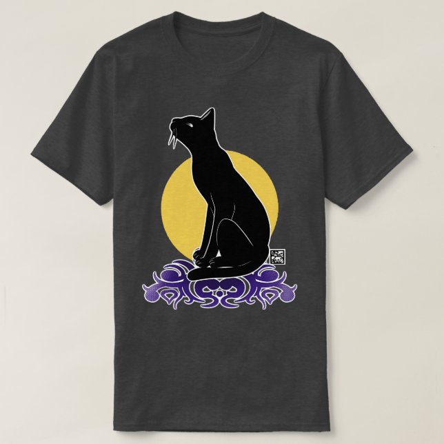 Camiseta Gato Meditante (Frente do Design)