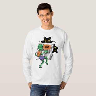 Camiseta Gato Medroso Halloween