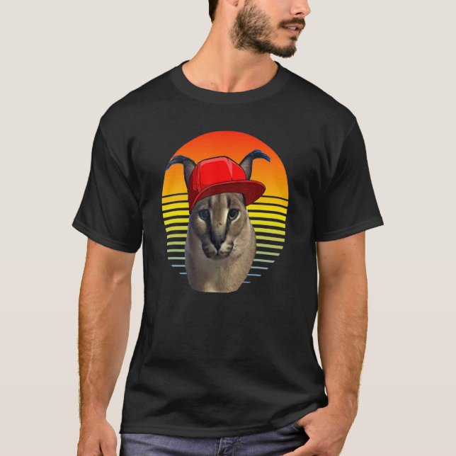 Camiseta gato meme caracal (Frente)