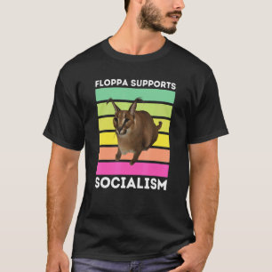 Camiseta Gato Meme Caracal Big Floppa Apoia Socialismo