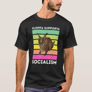 Camiseta Gato Meme Caracal Big Floppa Apoia Socialismo