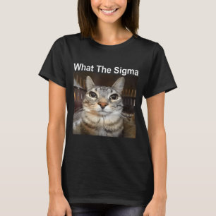 Camiseta Gato Meme Engraçado O Que é Sigma Citação de Meme