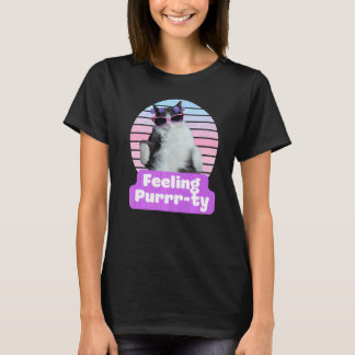 Camiseta Gato Meme Hilário Kitty Felino Sentimento Feliz