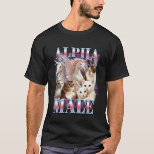 Camiseta Gato Meme Unicórnio Amante de Gato Humor Engraçado
