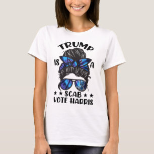 Camiseta Gato Meninas Mensageiro Bun Engraçado Trump É Um V