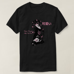 Camiseta Gato Menino Kawaii Anime Pastel Fofo