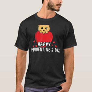 Camiseta Gato Meow Dia de os namorados Hearts Day Happy Nam