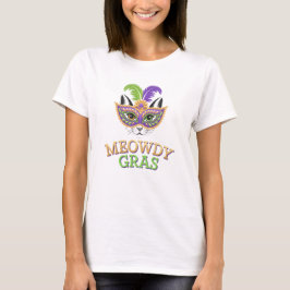 Camiseta Gato Meowdy Gras Mardi Gras
