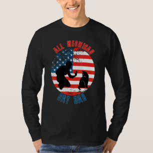 Camiseta Gato Meowica Quarto De Julho Gatos Patrióticos Pai