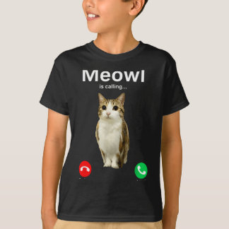 Camiseta Gato Meowl Chamando Coruja Maldita Internet Engraç