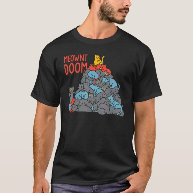 Camiseta Gato Meownt Doom (Frente)