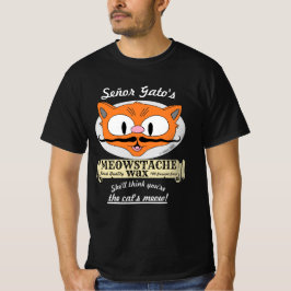 Camiseta Gato MEOWSTACHE WAX Handlebar Mustache do Señor Ga