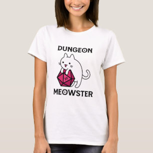 Camiseta Gato Mestre de Masmorra Engraçado