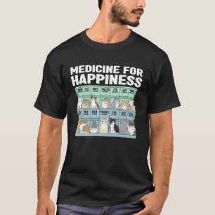 Camiseta Gato Meu Medicamento Para Felicidade Todos Os Dias