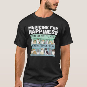 Camiseta Gato Meu Medicamento Para Felicidade Todos Os Dias
