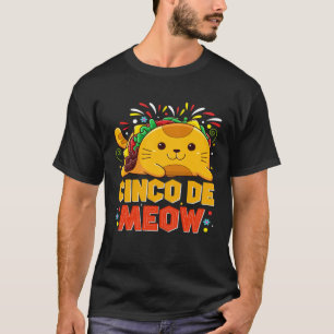 Camiseta Gato Mexicano Cinco De Meo Fantasia Cinco De Mayo 