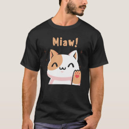 Camiseta Gato Miaw-Gatinho-Gato Engraçado