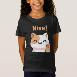 Camiseta Gato Miaw-Gatinho-Gato Engraçado