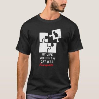 Camiseta Gato Minha Vida Sem Gato Era Incompleta Gato