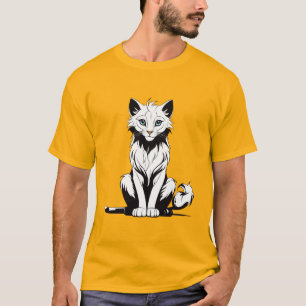 Camiseta Gato Místico De Yin-Yang - Inspirado No Ioga Encan
