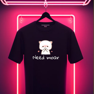 Camiseta Gato Mochi Fofo – 'Preciso de Mais'