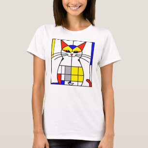Camiseta Gato mondriano