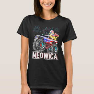 Camiseta Gato Monstro Caminhão-Americano, Bandeira American