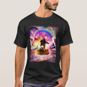 Camiseta Gato Montado em Lobo Com Panquecas E Milkshake
