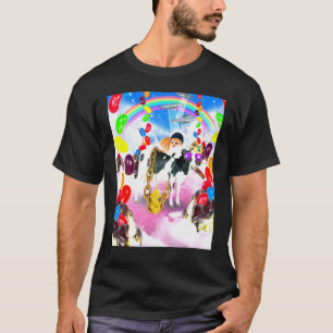 Camiseta Gato Montado em Vaca Com Sundae