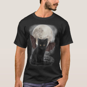 Camiseta Gato Morcego Gótico Presentes Divertidos de Vampir