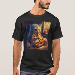 Camiseta Gato mordendo torta de maçãs