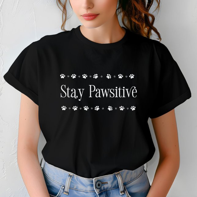 Camiseta Gato Motivacional Engraçado Pawsitivo (Criador carregado)