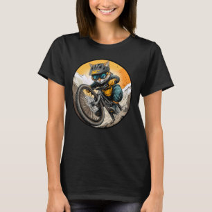 Camiseta Gato motoqueiro bicicleta gato