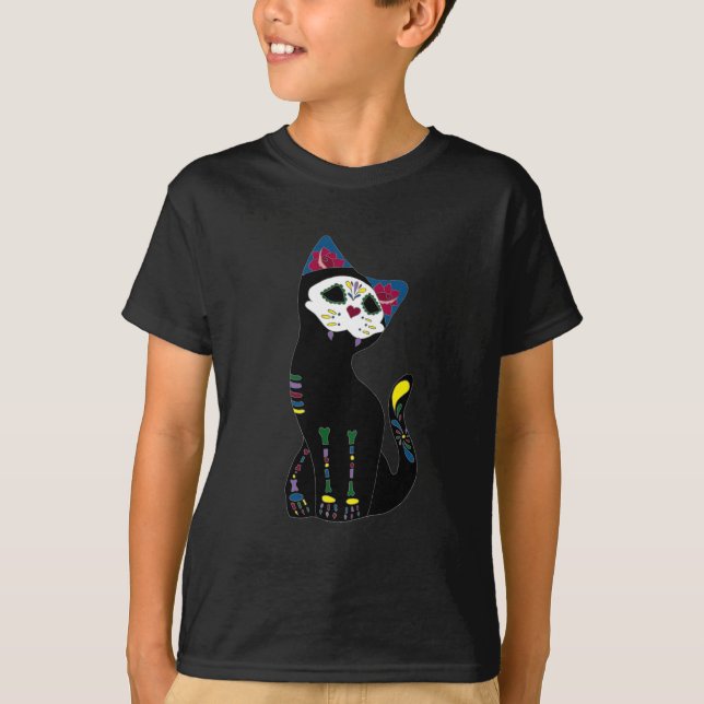 Camiseta "Gato Muerto" Diâmetro De Los Muertos Gato (Frente)