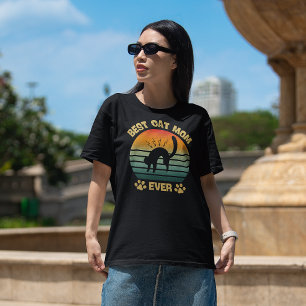 Camiseta Gato Mulheres Melhor Gata Mãe Engraçado M