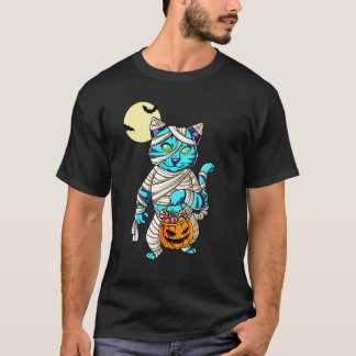 Camiseta Gato Múmia Halloween