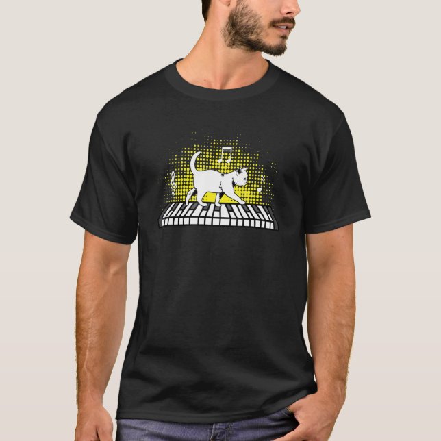 Camiseta Gato Musical Instrumentista (Frente)