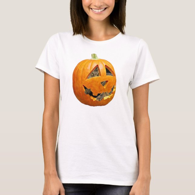 Camiseta Gato na Abóbora (Frente)