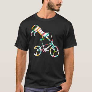 Camiseta Gato Na Bicicleta BMX De Bicicleta De Bicicleta Bi