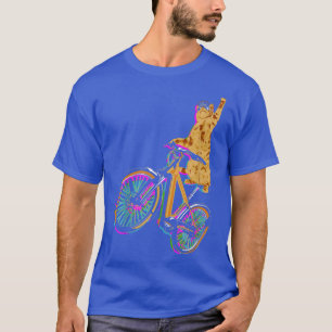Camiseta Gato Na Bicicleta BMX De Gatinho De Bicicleta De L