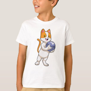 Camiseta Gato na Boliche com Bola de boliche