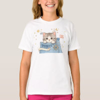 Camiseta Gato na Bolsa Fofo | Gráfico de Gatinho A