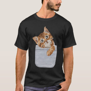 Camiseta Gato Na Bolsa Saindo Lindo Gato Espiando Na Bolsa