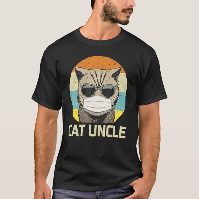 Camiseta Gato na Cara Máscara Óculos de sol Quarentena Mais (Frente)