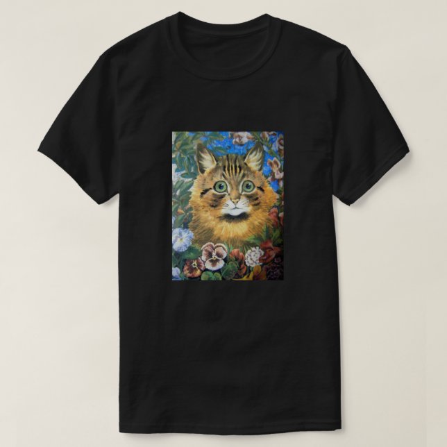 Camiseta Gato na flor, Louis Wain (Frente do Design)