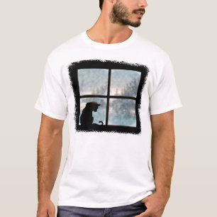 Camiseta gato na janela