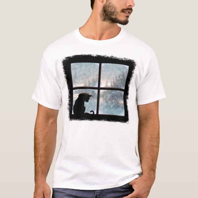 Camiseta gato na janela (Frente)