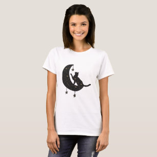 Camiseta Gato na Lua Celestial