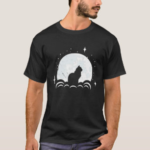 Camiseta Gato Na Lua Gatinho Fofo E Gato