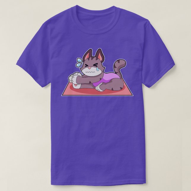 Camiseta Gato na Malhação 2 de Yoga (Frente do Design)